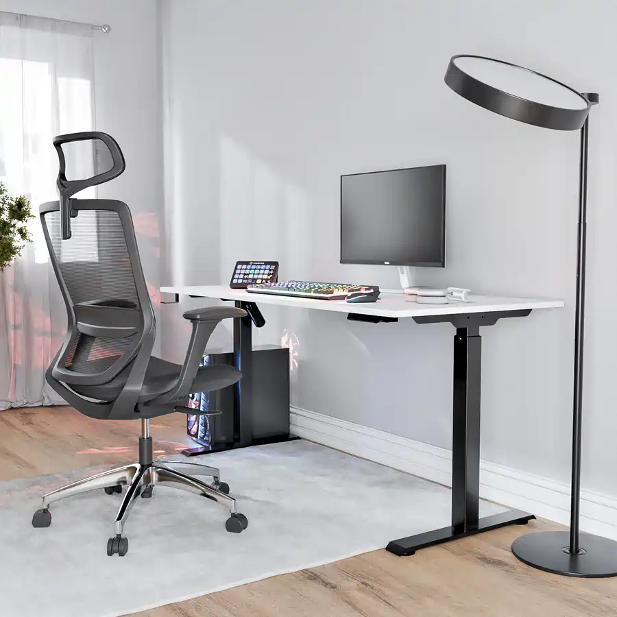 Aranżacja biurka game - biały